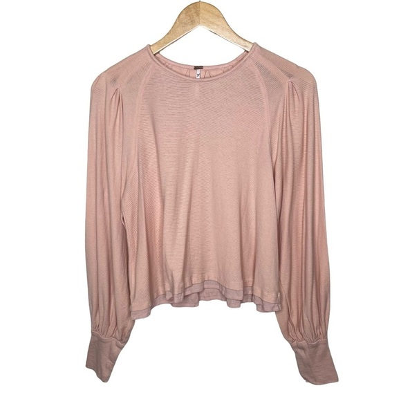 Free People Billie Lawy Pink Balloon Dolmam Sleeve Top - Picture 5 of 15